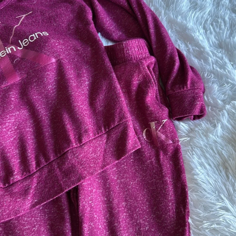 🎀 Calvin Klein Jeans 2 piece Pink Fuschia Lounge Set Girls Size 5
